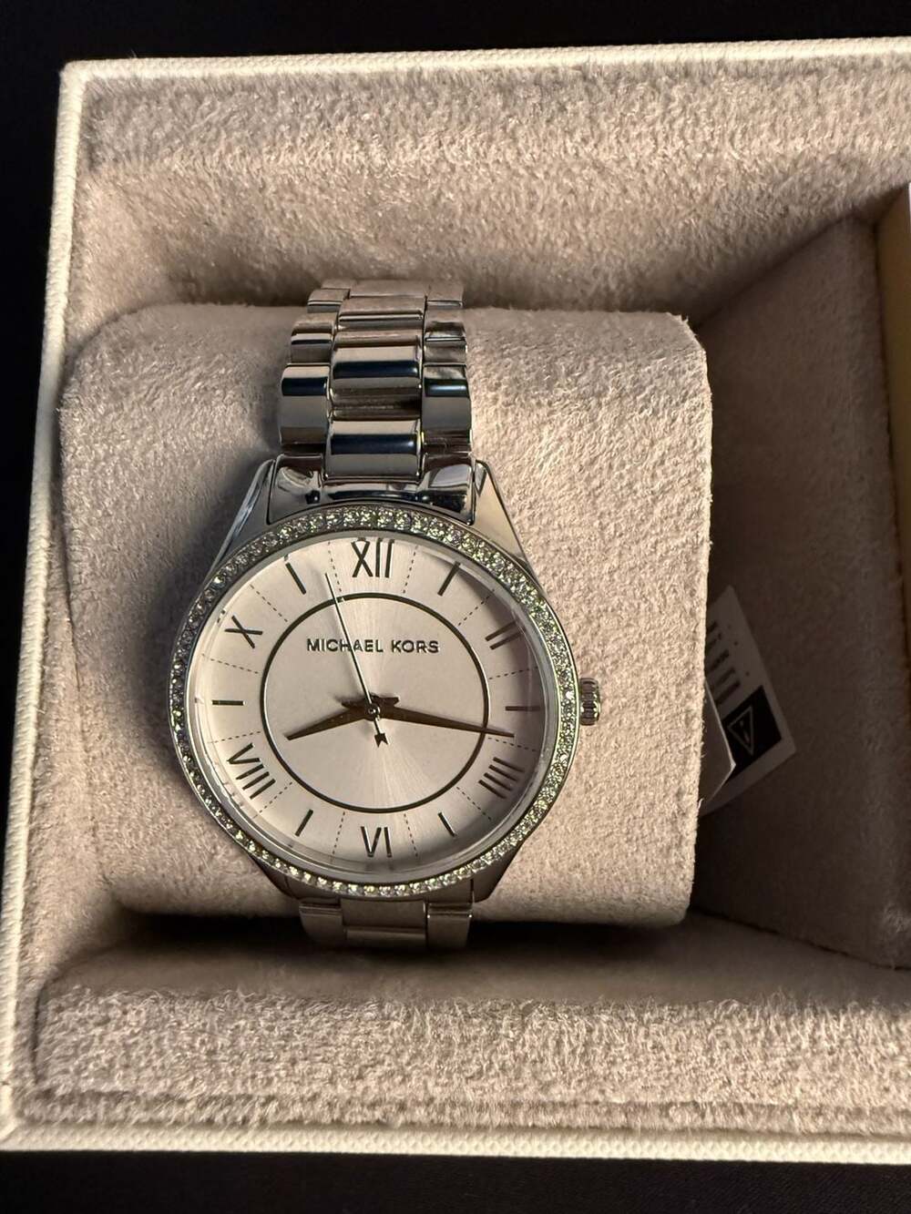 Michael Kors Silver-Tone Stainless Steel Norie Crystal Pave Women's Watch K4851S - Picture 6 of 6
